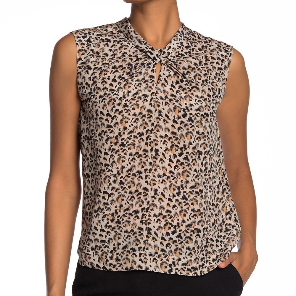 Rebecca Taylor - Leopard Print Sleeveless Silk Top